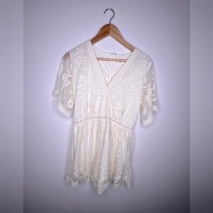 Altar’d State White Lace Romper